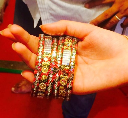 Lakh Bangles With traditional mirror work