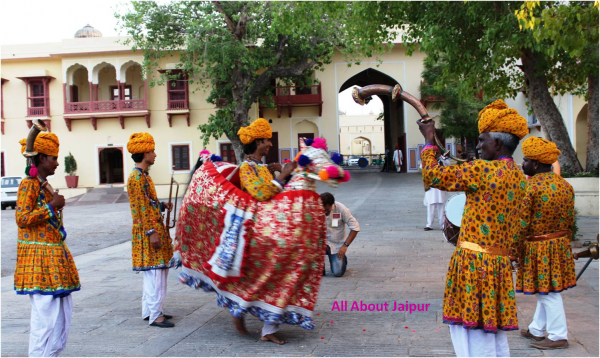 Royal Welcome with Kachhi Ghodi Dance at City Palace Jaipur